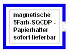 Magnetische “SQCDP” Papierhalter in der Gre DIN-A4 mit offenem Schriftfeld, Farbe: BLAU, Bestell-Nr.  500-101-107