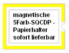 Magnetische “SQCDP” Papierhalter in der Gre DIN-A4 mit offenem Schriftfeld, Farbe: GELB, Bestell-Nr.  500-101-103