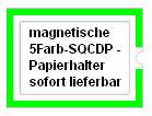 Magnetische “SQCDP” Papierhalter in der Gre DIN-A4 mit offenem Schriftfeld, Farbe: GRN, Bestell-Nr.  500-101-104