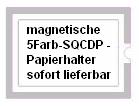 Magnetische “SQCDP” Papierhalter in der Gre DIN-A4 mit offenem Schriftfeld, Farbe: hellgrau. Bestell-Nr. 500-101-108