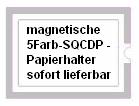 Magnetische “SQCDP” Papierhalter in der Gre DIN-A4 mit offenem Schriftfeld, Farbe: hellgrau. Bestell-Nr. 500-101-108