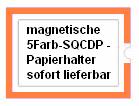Magnetische “SQCDP” Papierhalter in der Gre DIN-A4 mit offenem Schriftfeld, Farbe: orange. Bestell-Nr. 500-101-110