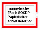 Magnetische “SQCDP” Papierhalter in der Gre DIN-A4 mit offenem Schriftfeld, Farbe: ROT, Bestell-Nr.  500-101-105