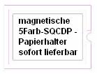 Magnetische “SQCDP” Papierhalter in der Gre DIN-A4 mit offenem Schriftfeld, Farbe: weiss. Bestell-Nr. 500-101-101