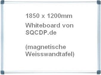 Das Original-SQCDP-Whiteboard: 1850x1200mm - Artikelnummer von SQCDP.de: 500-100-100.